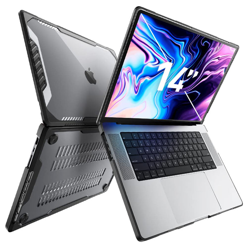 [Australia - AusPower] - SUPCASE Unicorn Beetle Case for MacBook Pro 14 Inch M3 / M3 Pro / M3 Max (2023) & M2 Pro / M2 Max A2779 (2023) & M1 Pro / M1 Max A2442 (2021), Hard Shell Protective Cover for MacBook Pro 14" (Black) Black 