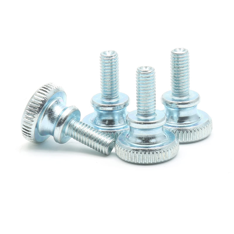 [Australia - AusPower] - 10 Pcs M5 Knurled Thumb Screws Znic Plated Flat Head Thumbscrews Grip Knobs - M5x12mm 