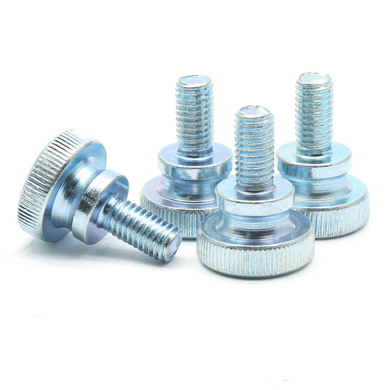 [Australia - AusPower] - Uenhoy 10 Pcs M8 Knurled Thumb Screws Znic Plated Flat Head Thumbscrews Grip Knobs - M8x16mm 