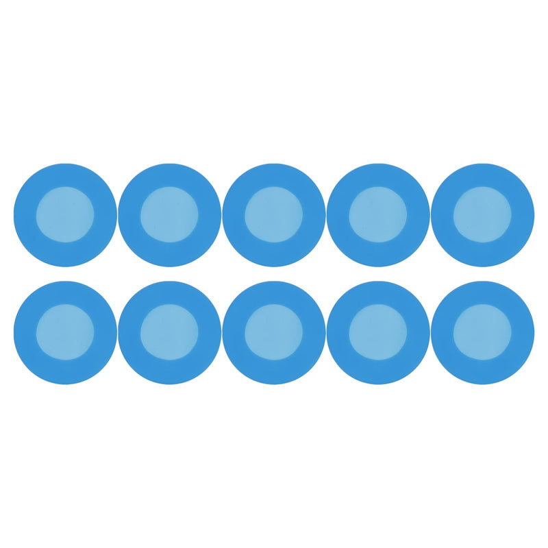 [Australia - AusPower] - POPETPOP 10Pcs Stethoscope Head Covers : Universal Silicone Stethoscope Diaphragm Covers for Doctor Nurse, Easy Installation, 1.77X1.77X0.08inch (Blue) Blue 