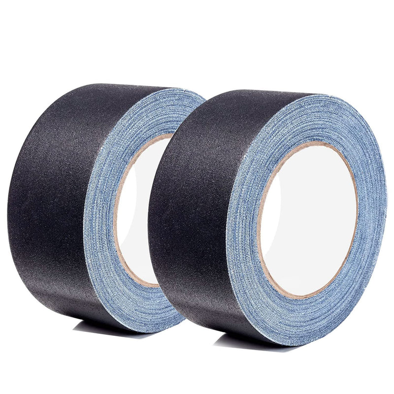 [Australia - AusPower] - COSIMIXO 2-Pack Black Gaffers Tape 30 Yards x 2 Inch - Waterproof, No Residue, Non-Reflective, Easy Tear, Matte Gaffer Stage Tape - Gaff Cloth Tape for Photography, Filming Backdrop 