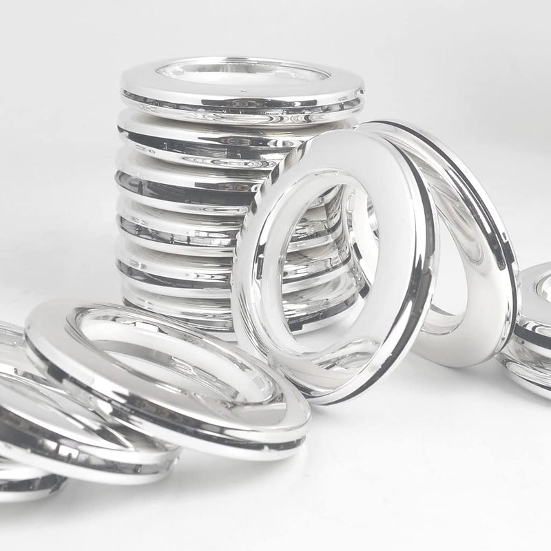 32 Pack Curtain Grommet Plastic Eyelet Rings Inner Diameter 1-9/16"(40mm) Curtain Eyelet Rings Nanoscale Low Noise Large Grommet Kit for Fabric (Bright) Bright