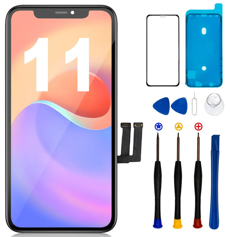 [Australia - AusPower] - for iPhone 11 Screen Replacement 6.1”, 3D Touch Screen LCD Display Digitizer for A2111, A2223, A2221 with Repair Tools Kit + Screen Protoctor (11 LCD) for iPhone 11 