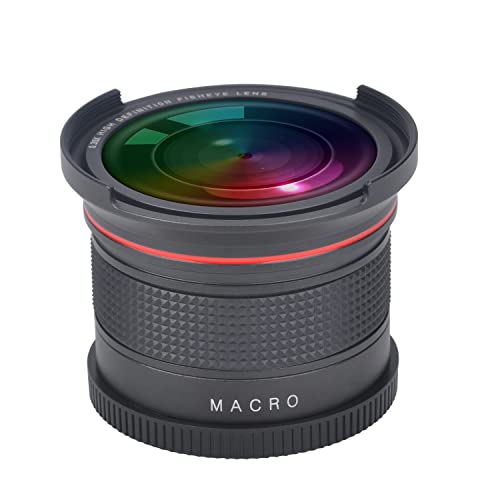 52mm 0.35x Fisheye Wide Angle Lens for Nikon D5100 D5200 D5300 D5500 D3000 D3100 D3200 D3300 D3400 D3500 D7000 D7100 DSLR Cameras 52MM