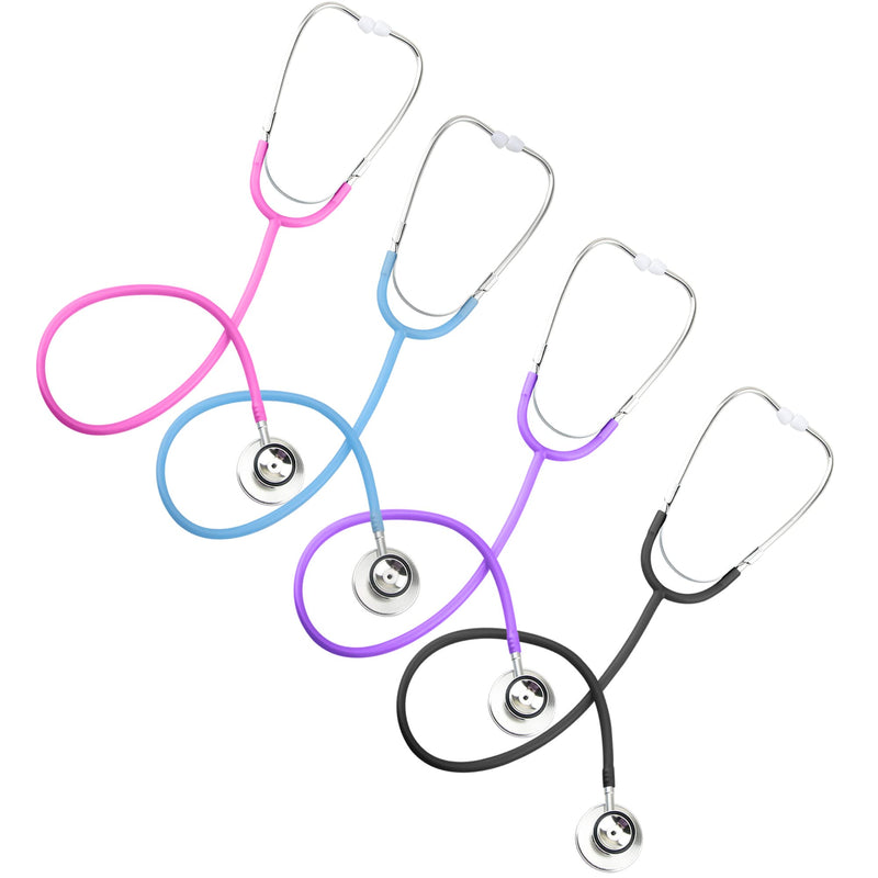 [Australia - AusPower] - 4 Pack Dual Head Stethoscope Kids Doctor Stethoscope Toy for Cosplay Educational Equipment, 4 Colors 