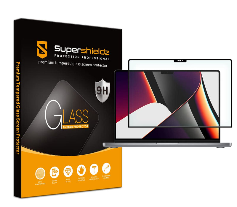 [Australia - AusPower] - Supershieldz Designed for MacBook Pro 14 inch (M3 / M3 Pro / M3 Max / M2 Pro / M2 Max / M1 Pro / M1 Max) Tempered Glass Screen Protector, Anti Scratch, Bubble Free 