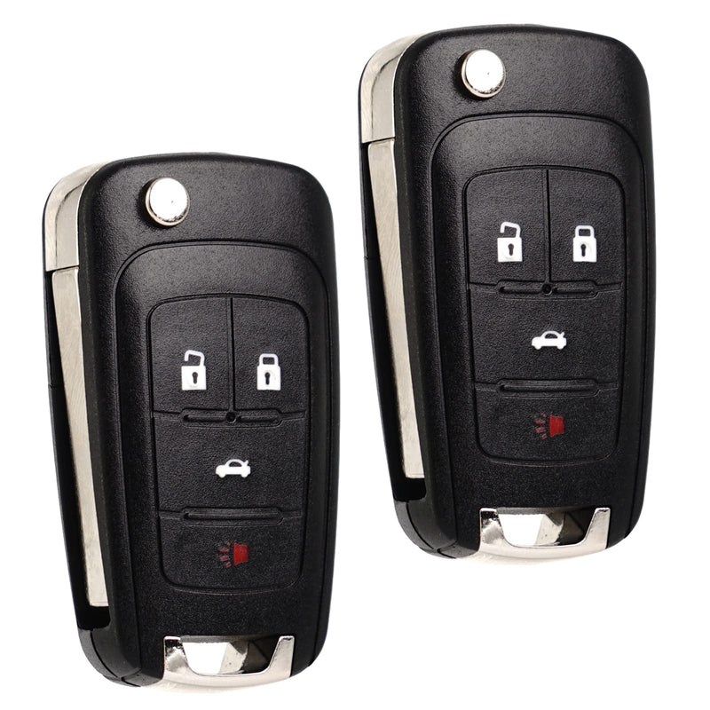 [Australia - AusPower] - Flip Key Fob Remote Replacement Fits for Chevy Cruze Equinox Camaro 2010 2011 2012 2013 2014 2015 2016 Impala 14-2017 2018 2019 Malibu Sonic Buick Regal Verano Encore GMC Terrain Keyless Entry Remote 