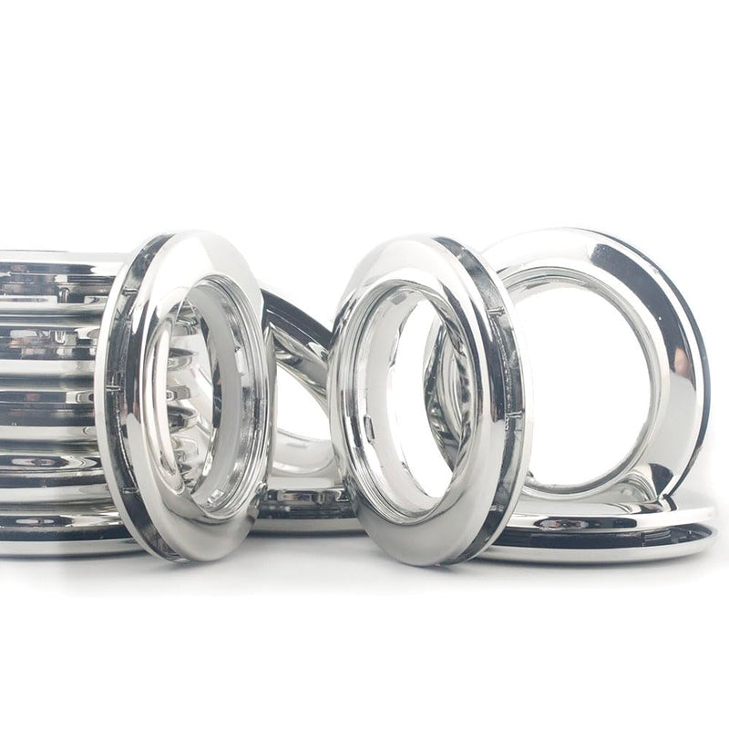 [Australia - AusPower] - 42 Pack Curtain Grommets Inner Diameter 1-9/16"(40mm) Plastic Curtain Eyelet Rings Nanoscale Low Noise Large Grommet Kit for Fabric (Bright) Bright 