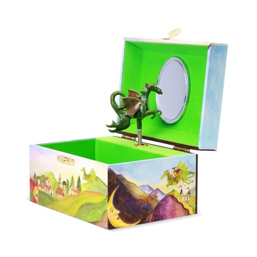 Enchantmints Playful Dragon Musical Jewelry Box for Girls & Boys Dragon Spins to The Sorcerer's Apprentice Treasure Storage
