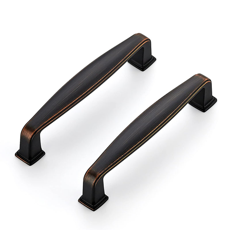 Ravinte 5 Pack Bronze Oil Rubbed Bronze Cabinet Pulls - Solid 3-3/4 Inch Cabinet Handles - Drawer Handles for Cupboards and Cabinets