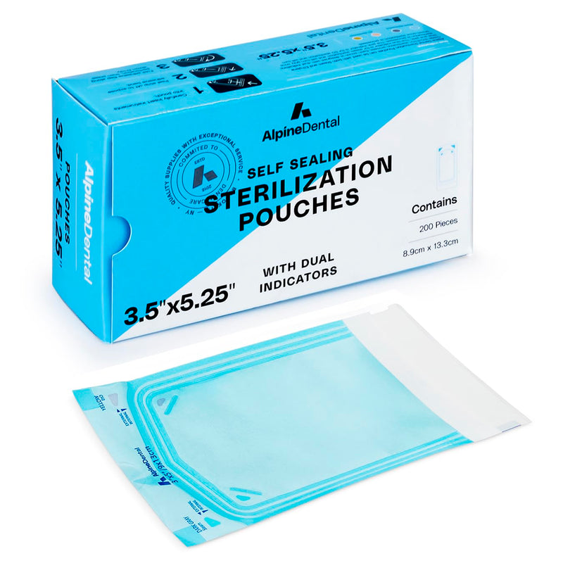 [Australia - AusPower] - 200 3.5" x 5.25" Sterilization Pouch Self Sealing Autoclave Bags for Dental, Tattoo Nail Art Instruments 200 