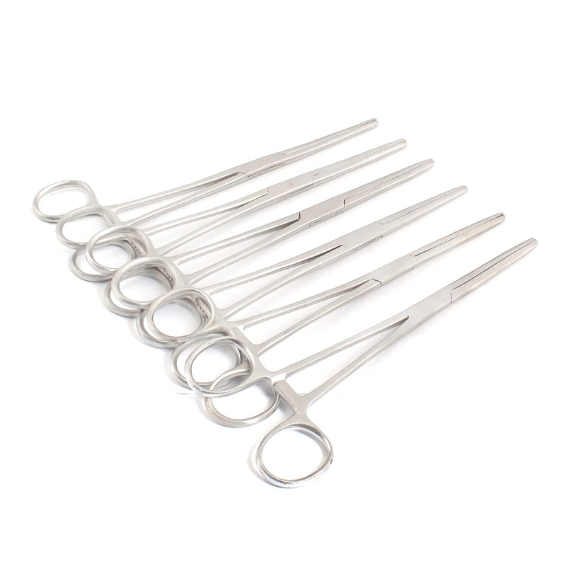 [Australia - AusPower] - OdontoMed2011 Set of 6 Hemostat Locking Forceps 8 Inches, Straight Stainless Steel - Multipurpose Ideal Hemostats for Nurses, Fishing Forceps, Crafts and Hobby 8" 