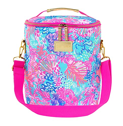 Lilly Pulitzer Insulated Soft Beach Cooler with Adjustable/Removable Strap and Double Zipper Close Splendor in the Sand