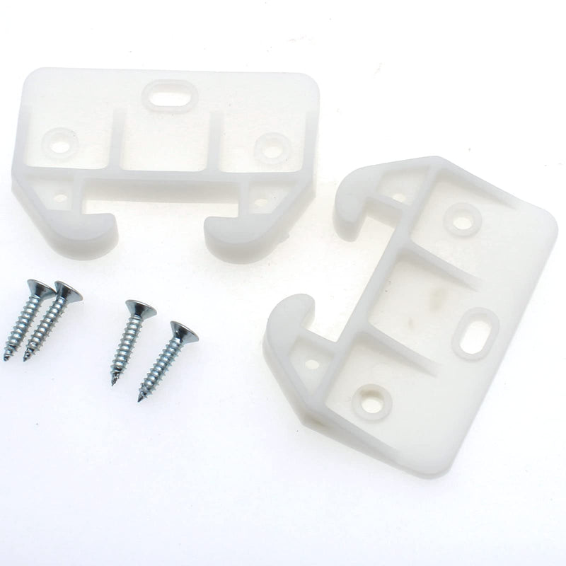 [Australia - AusPower] - FDXGYH 10 Pcs Plastic Drawer Guides Drawer Track Guides Drawer Rail for Dressers Hutches and Drawer Systems [White] 58×41×16mm 