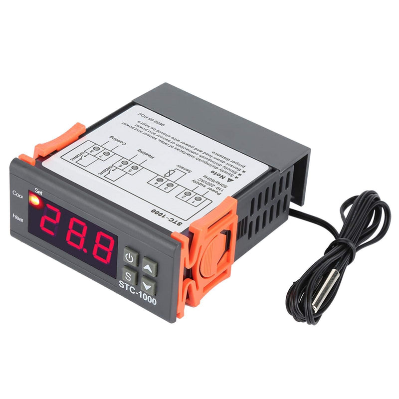 [Australia - AusPower] - Digital Temperature Controller, Temp Control Thermostat Temperature Controller Temp Sensor Electric Centigrade Control Switch for Incubator Brooder Refrigerator Fermenter Home Brewing 110 220V 