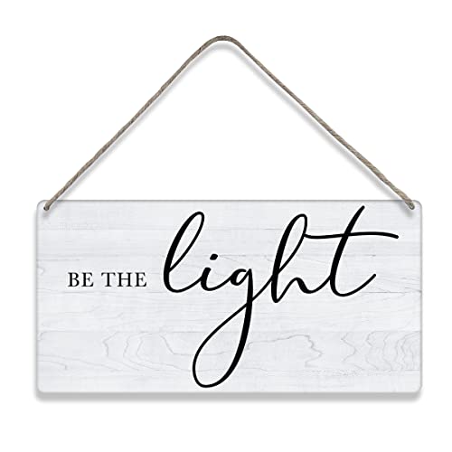 __Bible Verse Home Wall Decor be the Light Matthew 5:14 Scripture Wooden Signs Farmhouse Hanging Wall Plaque Christian Wood Sign
