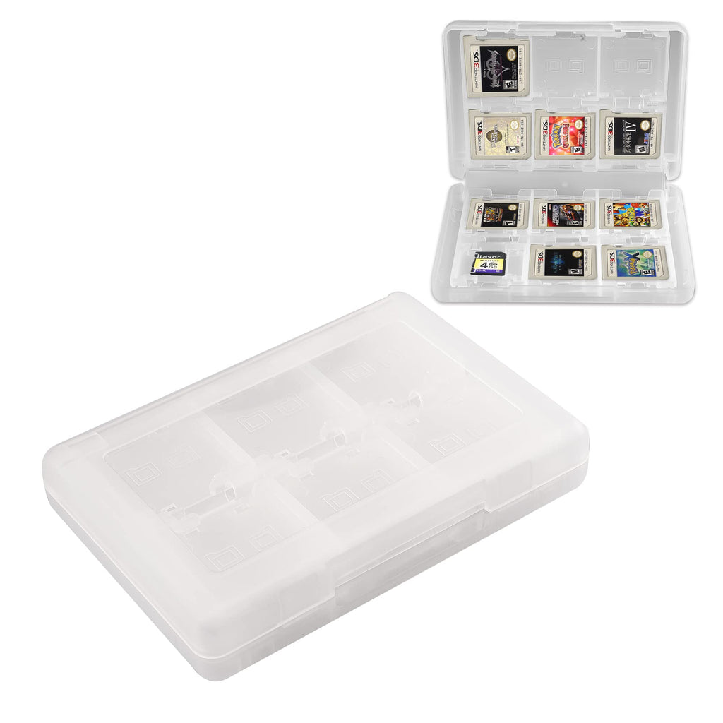 [Australia - AusPower] - 3DS Game Holder Card Case, 28-in-1 Game Holder Card Case Compatible with Nintendo NEW 3DS / NEW 3DS XL / 3DS / 3DS XL / DSi / DSi XL / DS / NEW 2DS /NEW 2DS XL / 2DS/ 2DS XL Catridge Storage Box White 