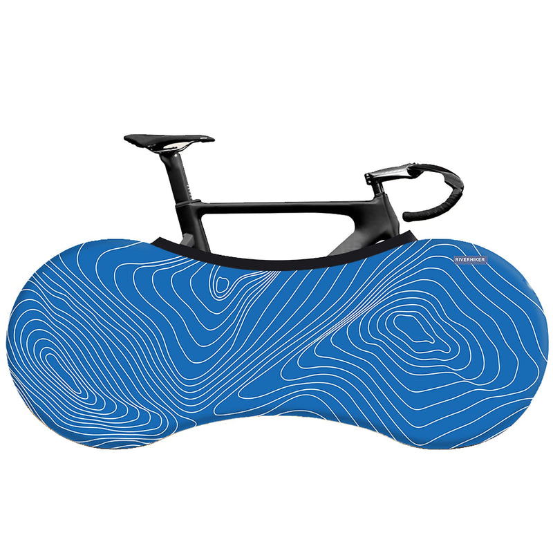 [Australia - AusPower] - Stretchy Bike Wheel Cover, Anti-dust High Elastic Outdoor Indoor Washable Bicycle Protection Storage Bag Blue Striped 