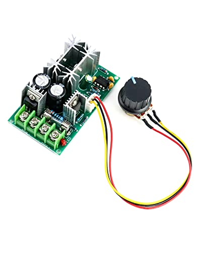 QWORK PWM DC Motor Speed Controller 12V 24V 36V 48V 20A High Performance Drive Module Adjustable Speed PWM Electronic Regulator