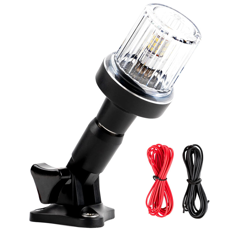 EVERBEAM P600 Adjustable Stainless Steel Anchor Light for Fishing Boats and Marine Vessels - Gives 360 Degree Visibility for 3 Nautical Miles - Weatherproof Fold Down 36pc LED inc. Fittings and Manual 6 Inch