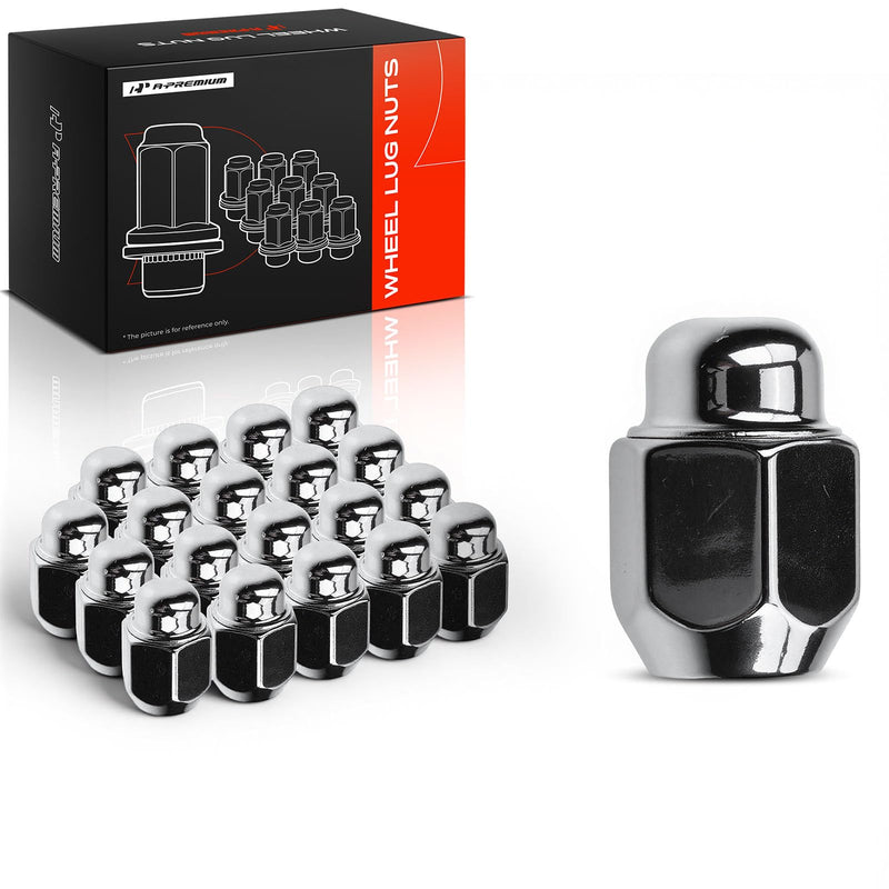 A-Premium Wheel Lug Nuts Compatible with Hyundai Santa Fe Sonata Accent Genesis Tiburon Tucson Kia Optima Sorento Sportage Spectra5 Rio5 20-PC Set 20 PCS