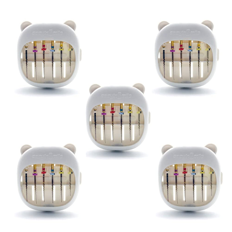 [Australia - AusPower] - 5Pack Dental Root Canal Files Organizer Case Endodontic Management Disinfection Box with Measuring Ruler Dental Sterilization Box 5Pack Boxes 