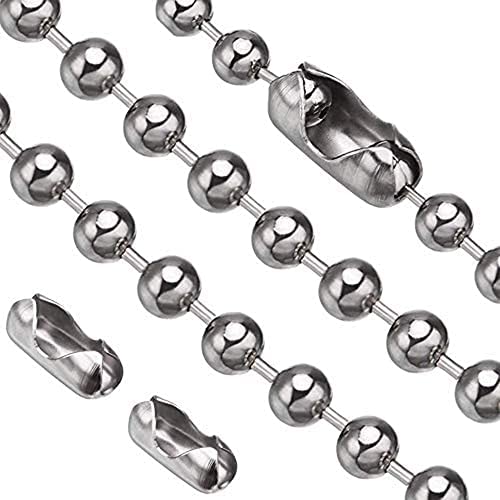 [Australia - AusPower] - Vinaco Pull Chain, 2 Pieces 36 Inch Stainless Steel Bead Chain, Great Pulling Force & Rustproof, 6 Size, 3.2mm ball chain with 4 free Matching Connectors - Silver (36 inch) 36inch Sliver 