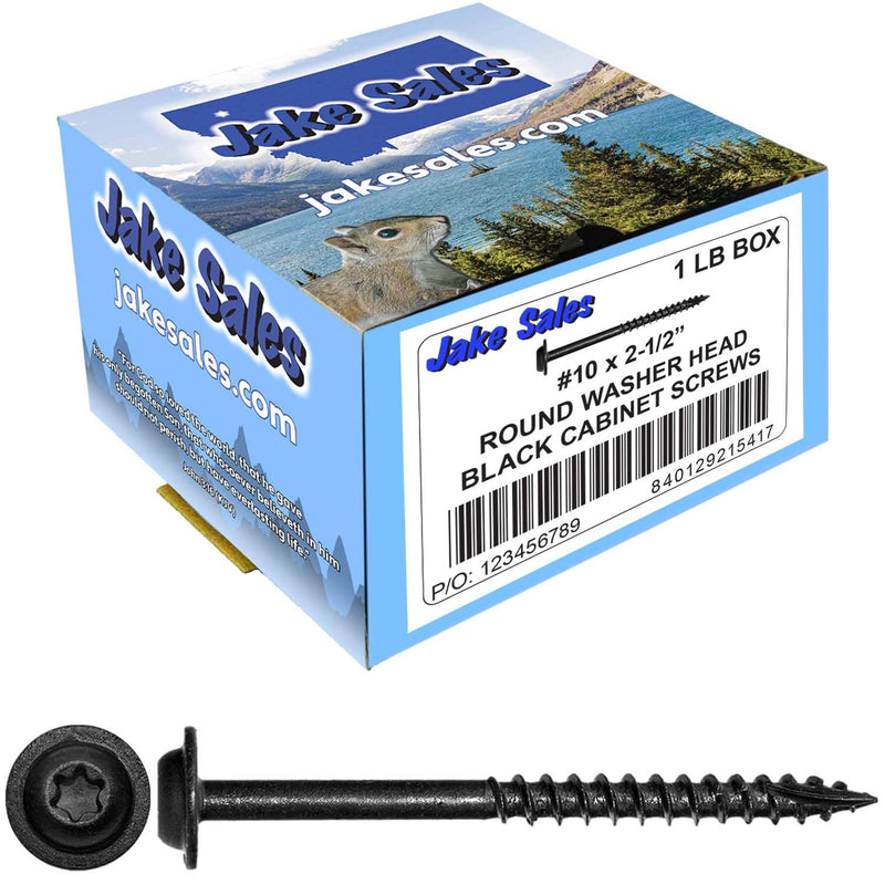 #10 x 2-1/2" Round Washer Head Truss Head Screw. Torx/Star Drive Head Wood Screws. Multipurpose Cabinet, Furniture, Siding and Trim and General Construction - 1 Pound ~72 Screws 10x2-1/2" 1 Pound ~72 Screws