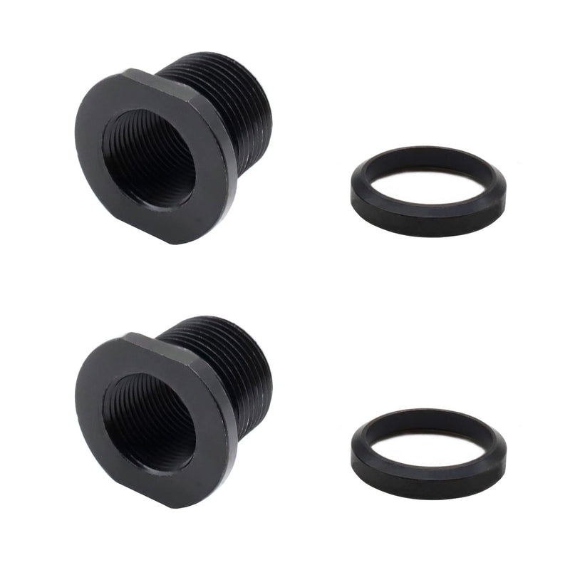 [Australia - AusPower] - Thread Protector, 1/2 x 28 Convert to 5/8x24 with Crush Washer Steel (2 Pack) 