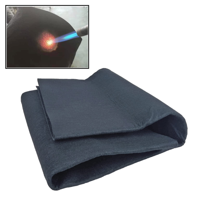 Welding Blanket, Heat Resistant 1800°F, 39x39 inches | Flame Retardant Fabric Carbon Felt, Heat Shield for Wood Stove Smoker Grill, Fireplace Floor Protector 1