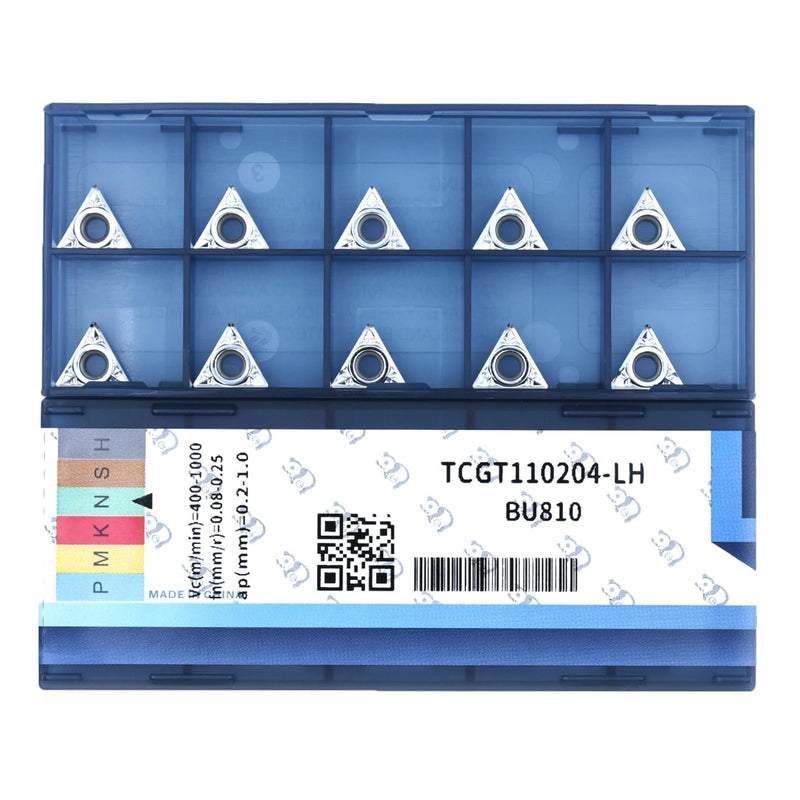 [Australia - AusPower] - Carbide Inserts for Aluminum TCGT21.51 / TCGT110204-LH for Turning Cutting Tools, fit to Finishing Aluminum Metal Cutting, 10Pcs/Box 