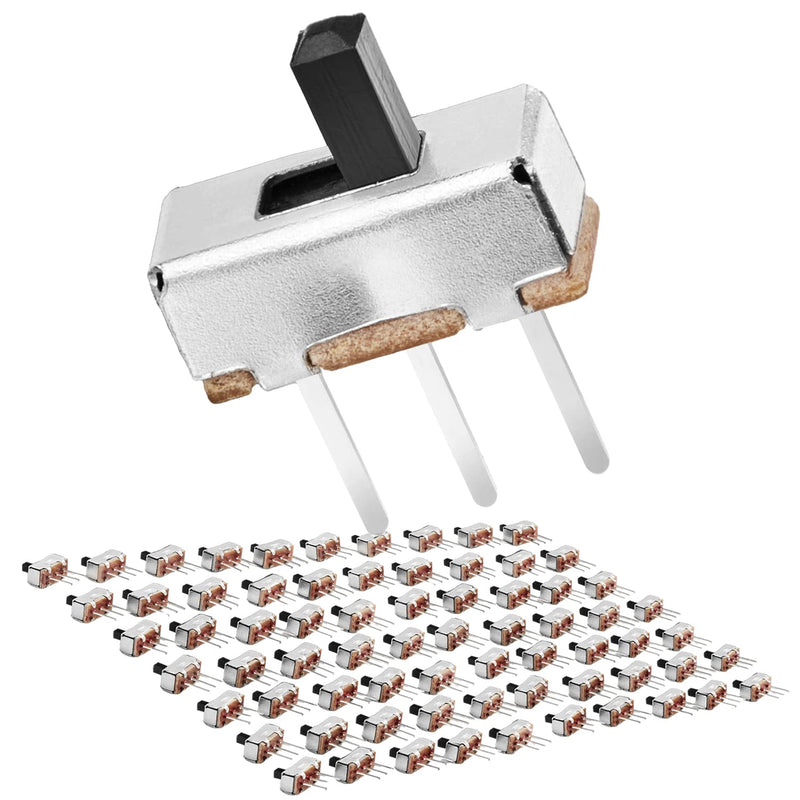 [Australia - AusPower] - Chanzon SPDT Mini Micro Slide Switch 1p2t 2 Position 70pcs 3mm Toggle Vertical Slide Switch Panel Mount Small High Knob Vertical for PCB Arduino Breadboard Electronic Board Dip Miniature SlideSwitch 3mm,SS12D00G,70Pcs 