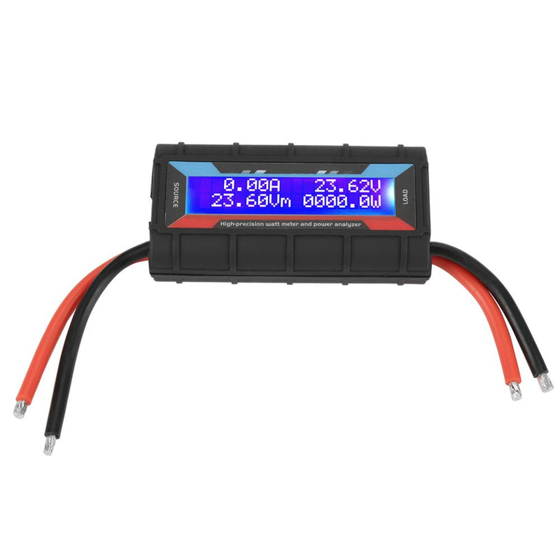 [Australia - AusPower] - Digital Power Meter - RC Model Power Analyzer, 4.8V~60V 130A Watt Meter with LCD Display, Ammeter Voltmeter Multimeter, Compact Design for RC Aircraft, 3.3 x 1.7 x 1in 