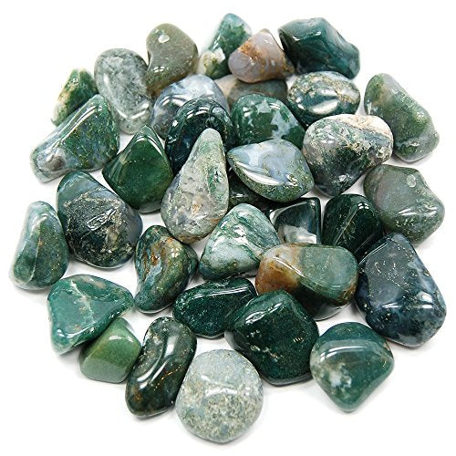 Pachamama Essentials Moss Agate Tumbled - Healing Stone 20-25mm (1) 1