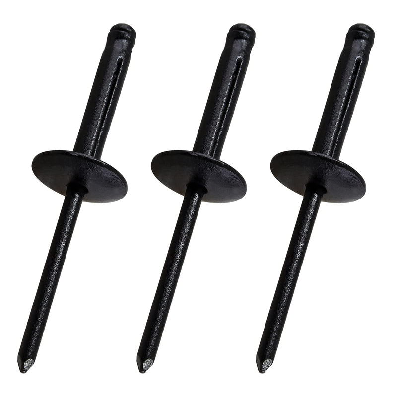 [Australia - AusPower] - 60 Pcs Aluminum Blind Rivets, 3/16 x 1 Pop Rivets Assortment, Black 3/16 x 1 