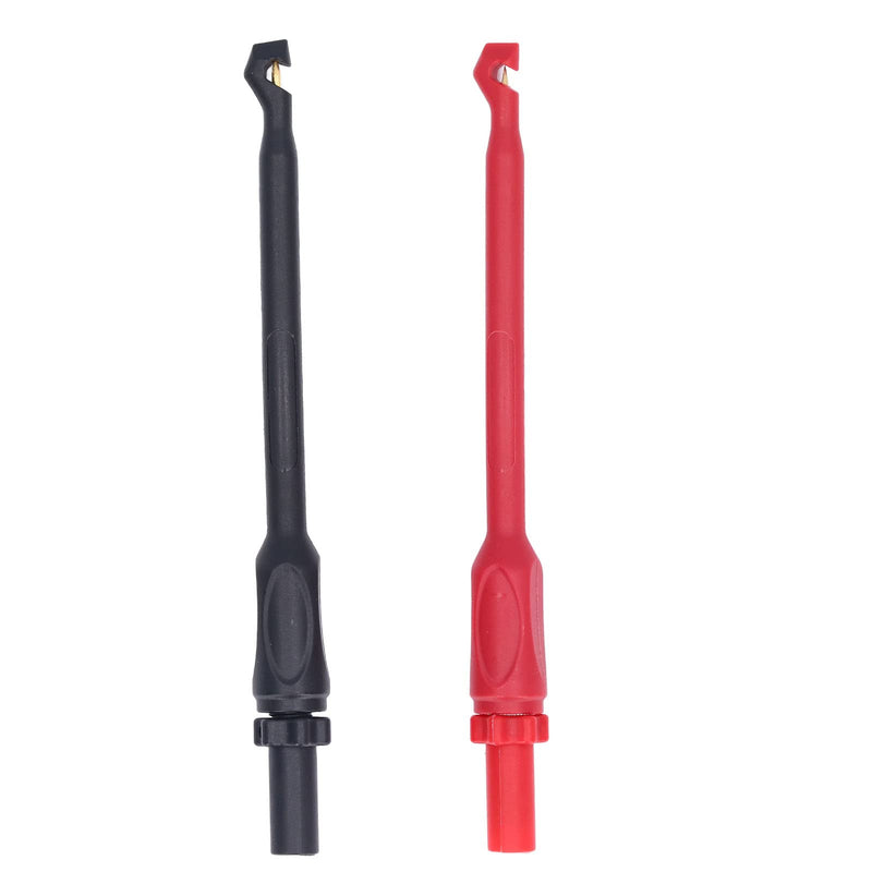 [Australia - AusPower] - 2Pcs Multimeter Test Hook Clip Piercing Probe 4mm Plug Automotive Wire Piercing Probes Brass PA Material CNC Process Piercing Probe 