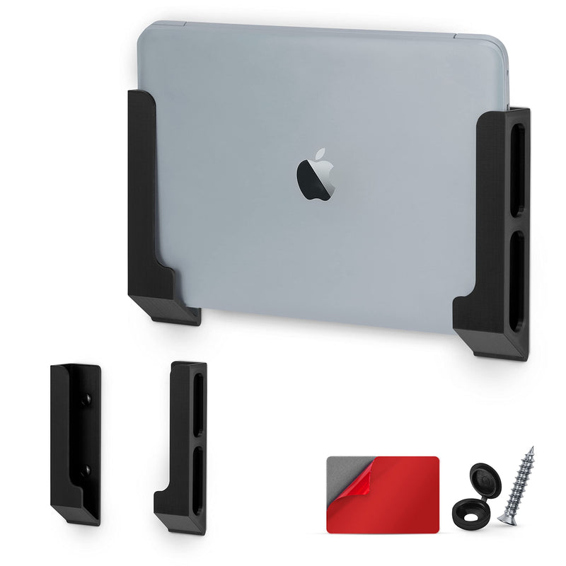 [Australia - AusPower] - BRAINWAVZ Wall Mount Laptop Holder with Adhesive & Screw in, 1.2" / 31mm, for Macbooks, Surface, Keyboards, Switch, Tablets & More 