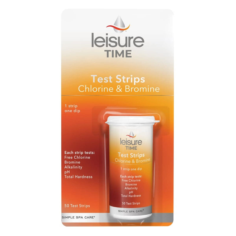 Leisure Time 45006A Spa & Hot Tub Test Strips for Chlorine and Bromine One Size Chemical Test Strip