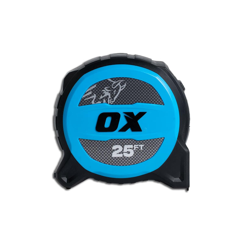 [Australia - AusPower] - OX Tools Tuff Blade 25 ft Shock Proof Tape Measure Nylon Coated 1 1/4 Inch Blade Dual Magnet Hook Construction Magnetic Tape Measure - 13 ft Stand Out Retractable Measuring Tape, Update 11/'24 P506025 7.6 m 