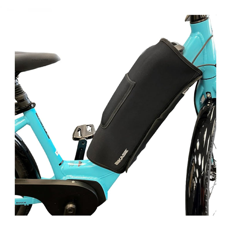 BiKase E-Bike Battery Cover Neoprene Electric Bicycle Battery Cover for Outdoor Riding, Transporting on Car Rack, eBike Battery Cover for Isolating Battery, Waterproof, Dirt Resistant Large (19" x 19") Diameter (4.5" to 6.0")