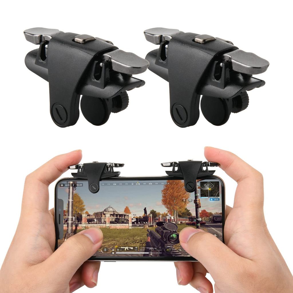 [Australia - AusPower] - Cosmos 1Pair Mobile Phone Gaming Trigger Controller Compatible with PUBG Mobile Sensitive Shoot and Aim Trigger Compatible with Android & iPhone 