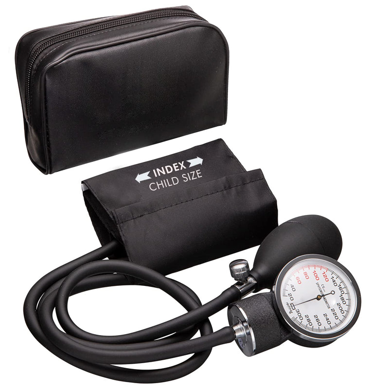 [Australia - AusPower] - NOVAMEDIC Professional Black Pediatric Size Blood Pressure Machine, 7.2”-10.5", Aneroid Sphygmomanometer Medical Supplies, Manual Emergency BP Monitor for High Blood Pressure with Carrying Case 