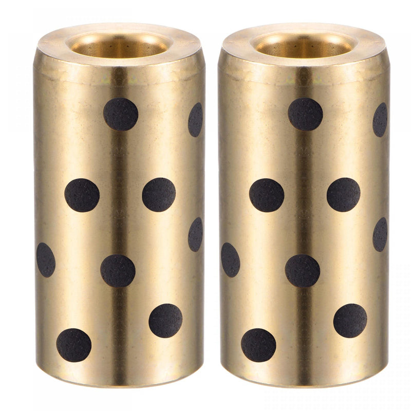 [Australia - AusPower] - uxcell Sleeve Bearings 8mm Bore 15mm OD 45mm Length Wrapped Oilless Bushings Brass Graphite 2pcs 8x15x45mm 