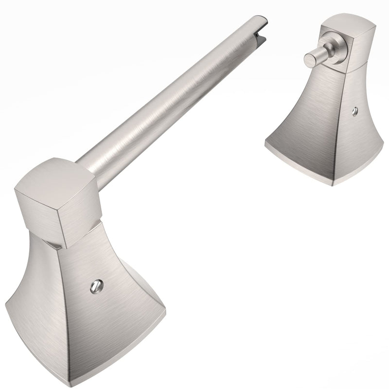 Brushed Nickel Toilet Paper Holder Bathroom Double Post Pivoting Tissue Roll Holder Stainless Steel and Zinc Alloy Wall Mount Brushed Nickel