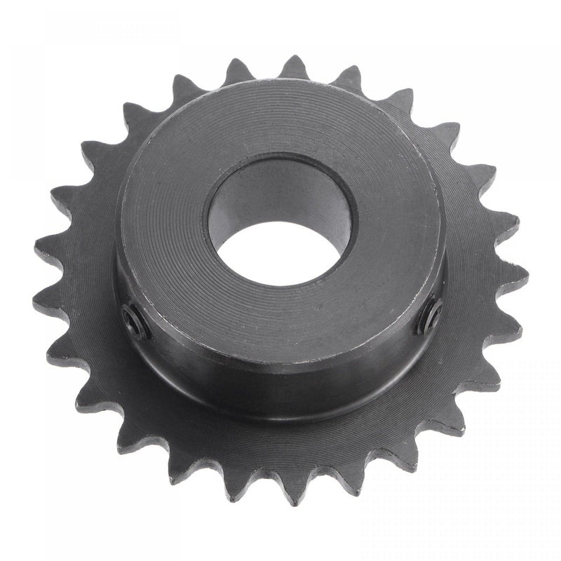 [Australia - AusPower] - uxcell 25 Tooth Roller Sprocket B Type, 25 Chain, Single Strand 1/4" Pitch, 15mm Bore Black Oxide C45 Carbon Steel with Set Screws for ISO 04C 