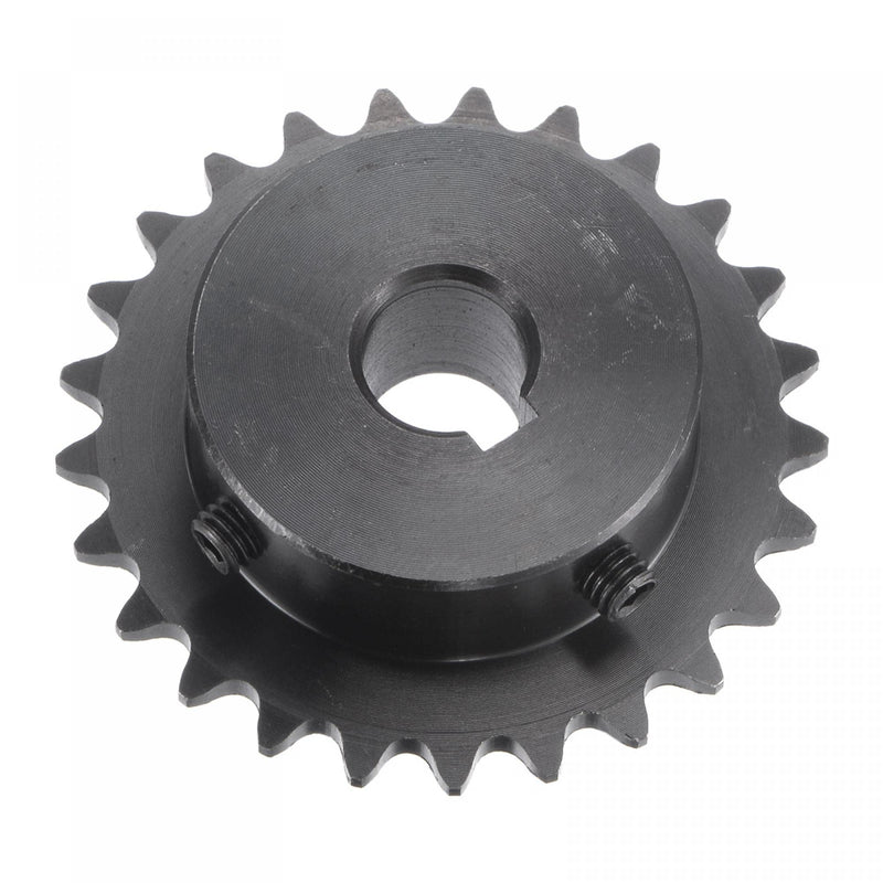 [Australia - AusPower] - uxcell 25 Tooth Roller Sprocket, #25 Chain Single Strand 1/4" Pitch, 12mm Bore Black Oxide C45 Carbon Steel, 4x1.8mm Keyway with Set Screws for ISO 04C 
