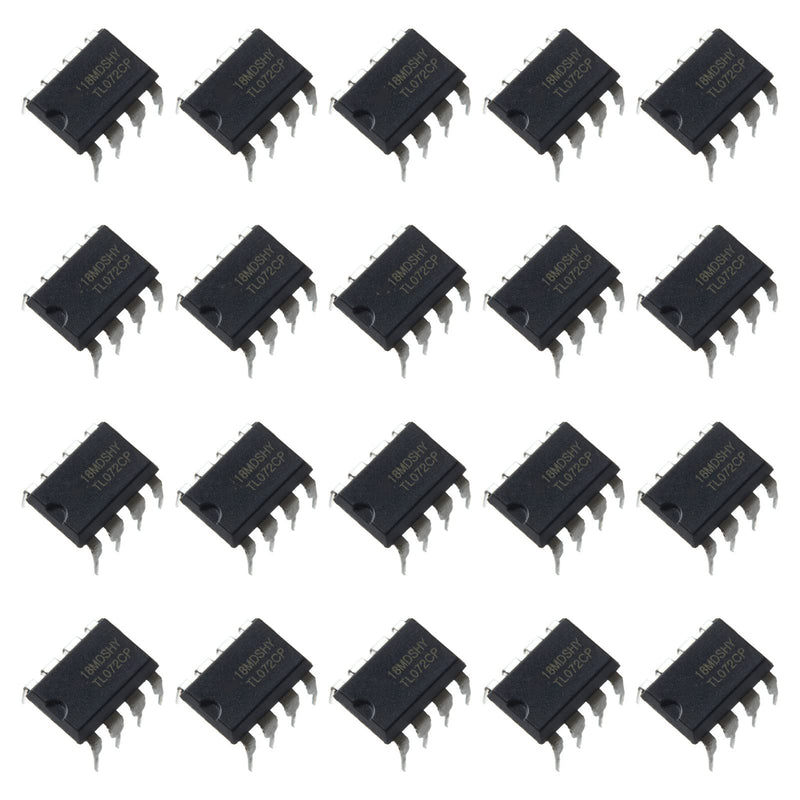 [Australia - AusPower] - 20pcs TL072 072 Low Noise JFET Dual Op-Amp Operational Amplifiers IC Chip,DIP-8. 