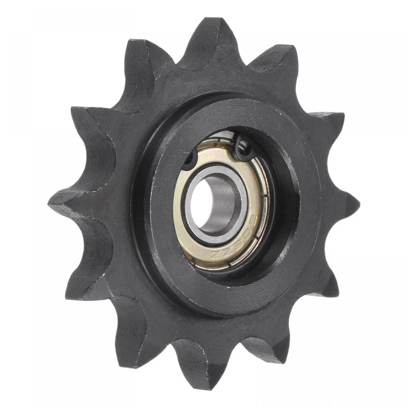 [Australia - AusPower] - uxcell Chain Idler Sprocket, 8mm Bore 1/2" Pitch 12 Tooth Tensioner, Black Oxide Finish C45 Carbon Steel with Insert Single Bearing for ISO 08B Chains 