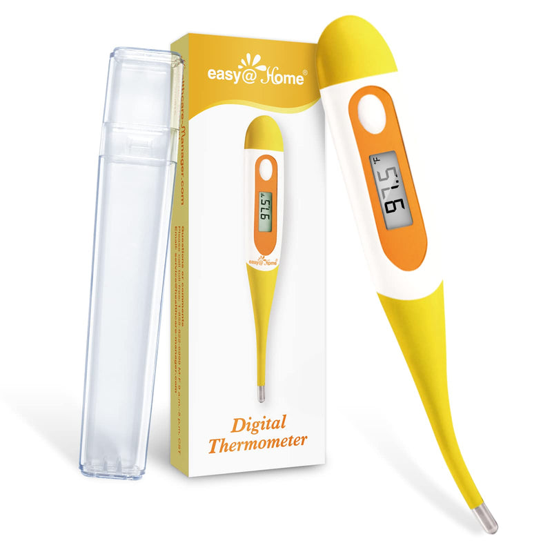 [Australia - AusPower] - Digital Oral Thermometer for fever adults: Rectal, Underarm & Mouth, Accurate & Fast, Easy@Home Body Medical Temperature Thermometer for Baby Kids & Adult, EMT-021N-Yellow. 