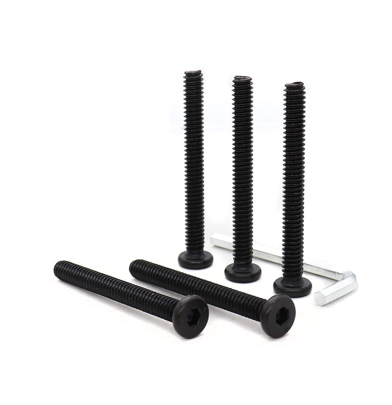 [Australia - AusPower] - 12pcs Black 1/4-20 x 2-1/2" Socket Cap Screws Allen Head Bolts with One Hex Key 1/4"-20 x 2-1/2" 12pcs 